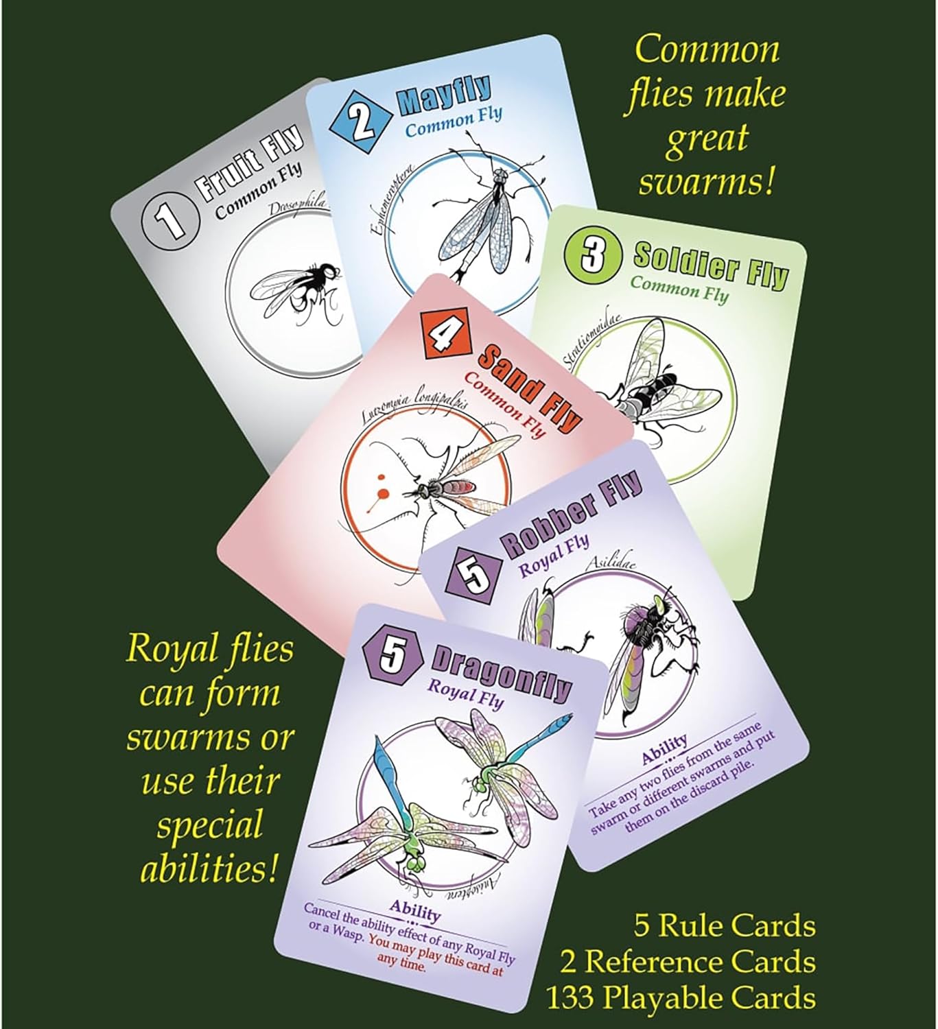 Devious Weasel Games: Murray The A**Hole Frog - Set Collection & Destruction Card Game, Manage Insect Swarms & Murray, Age 14+, 3-6 Players, 30-45 Min