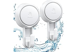 LUXEAR Suction Hooks Powerful Vacuum Suction Cup Hooks- Heavy Duty for Shower,...