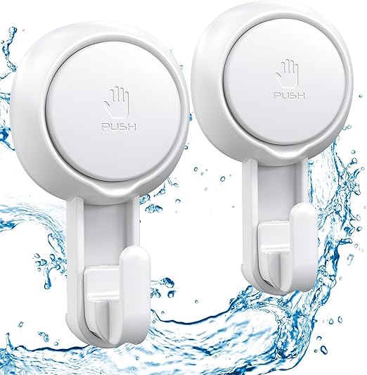 Luxear Suction Hooks Powerful Vacuum Suction Cup Hooks Heavy Duty