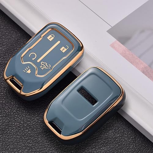 Miniatura 3 de ELOHEI Funda para llavero para Chevy, accesorios de funda para llavero para Chevrolet Silverado Suburban Tahoe GMC Acadia Sierra Terrain Yukon