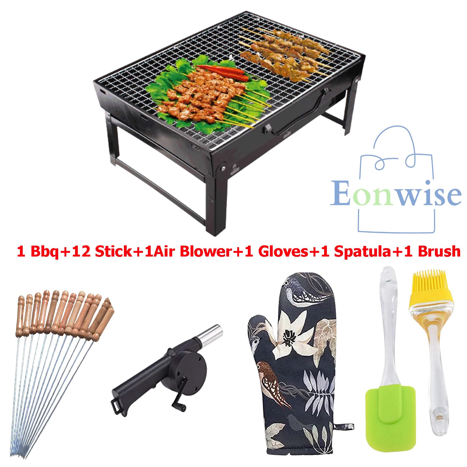 Portable Charcoal BBQ Grill - Foldable Outdoor Oven -2