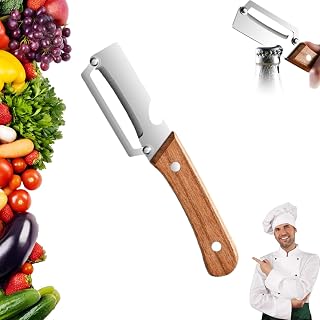 Zero Snag Wooden Peeler, 2-in-1 Fruit and Vegetable Peeler with Bottle Opener, Mult…