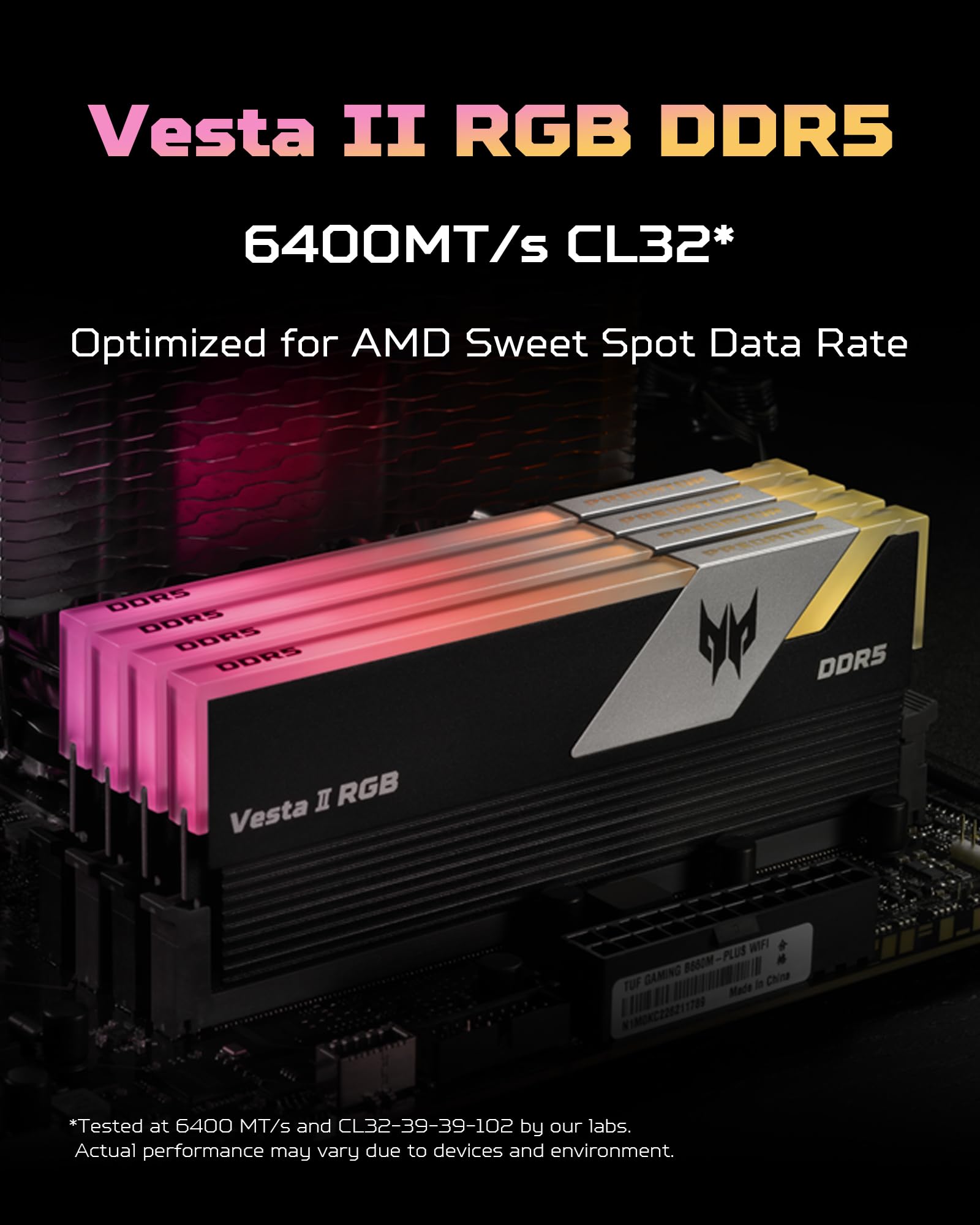 Amazon.co.jp: Acer Predator Vesta II RGB DDR5 RAM 64GB (32GBx2