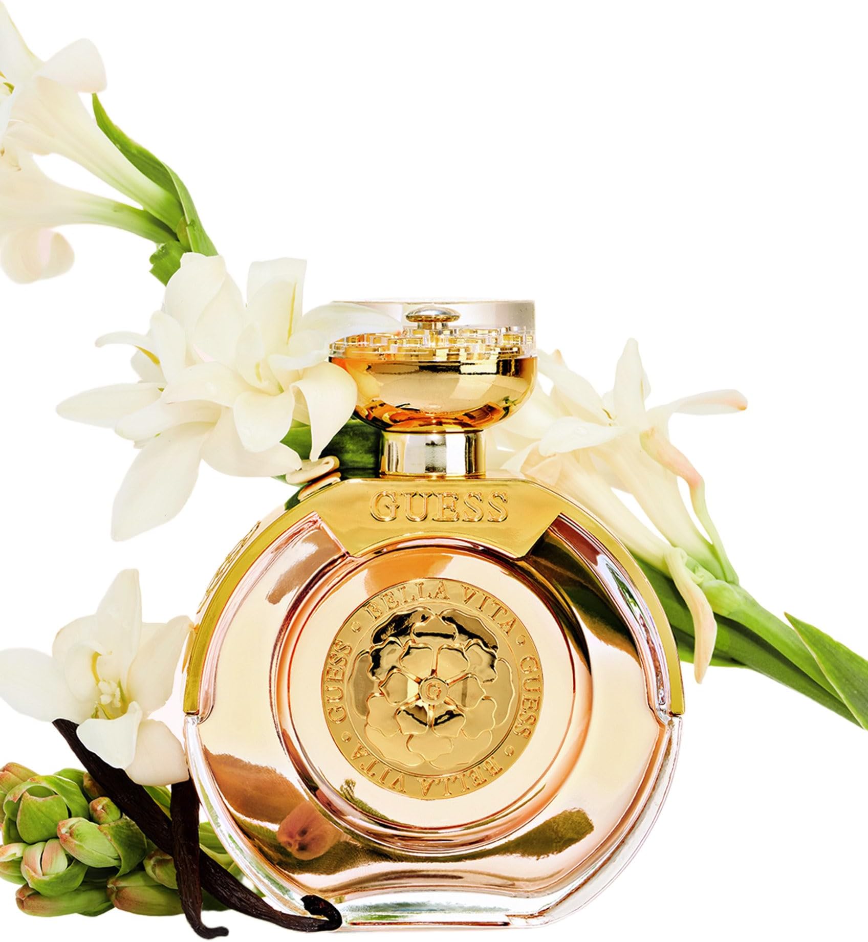 GUESS, Fragrance Bella Vita Eau De Parfum Edp Spray Perfume for Women, Gold, 3.4 Fl Oz
