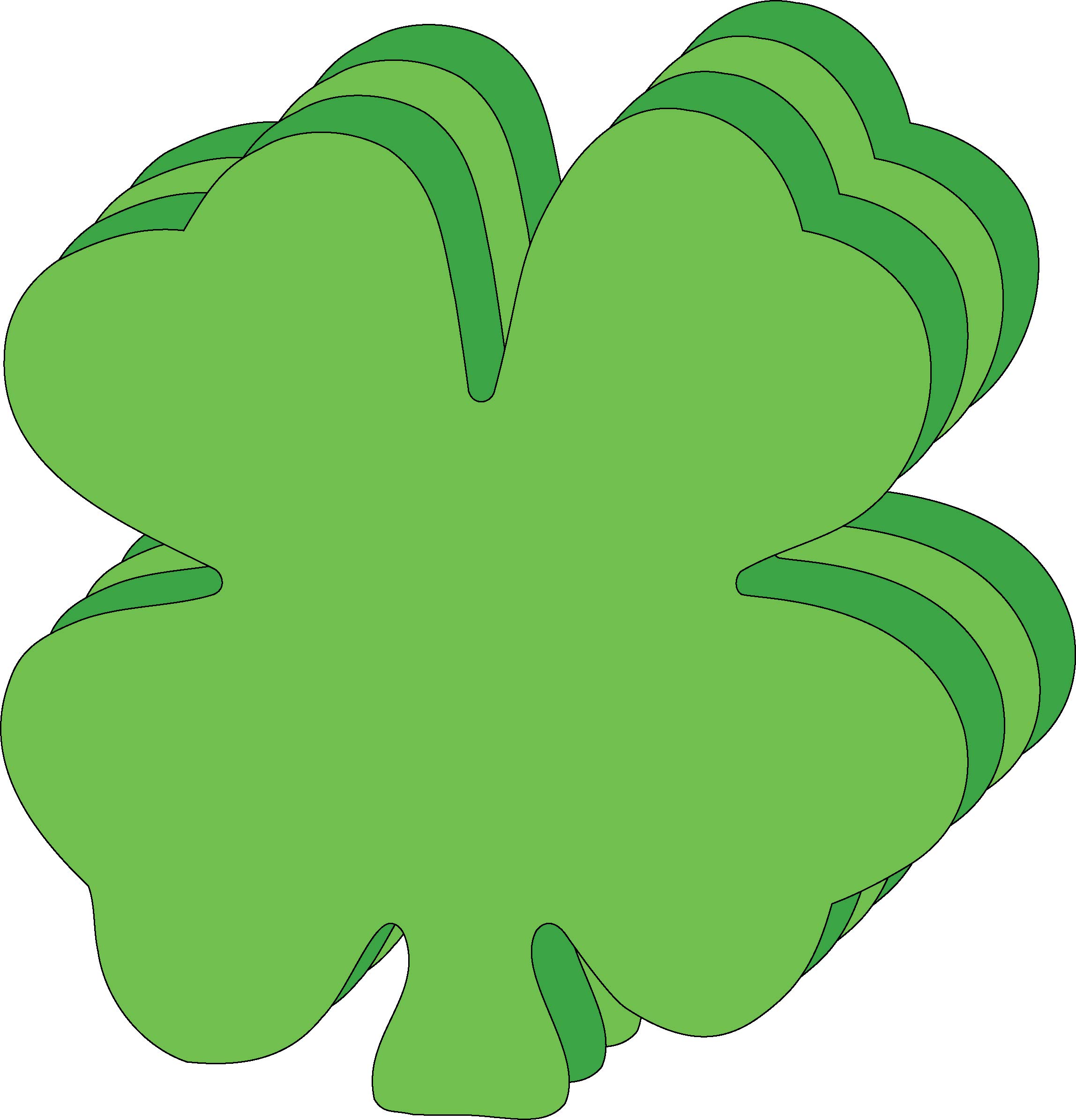 SHAPES ETC. 15 Pcs Green Assorted Four Leaf Clover Large Creative Foam Cut-Outs 5.5in Kids' Irish Crafts St. Patrick's Day School Classroom Bulletin