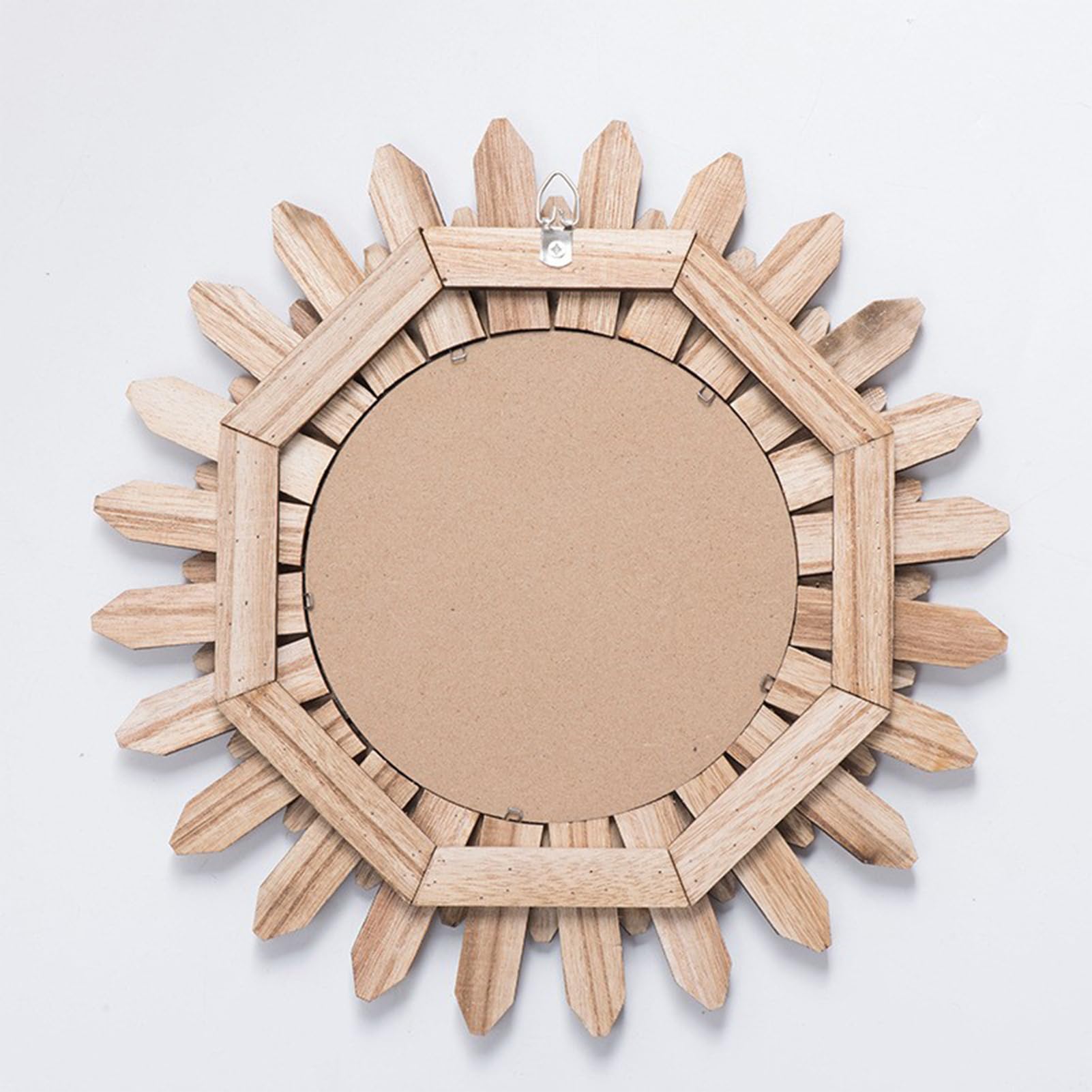 Espejo Bohemio de Madera Rústica para Colgar en pared, Espejo Decorativo Redondo de Dormitorio y Sala (#2)