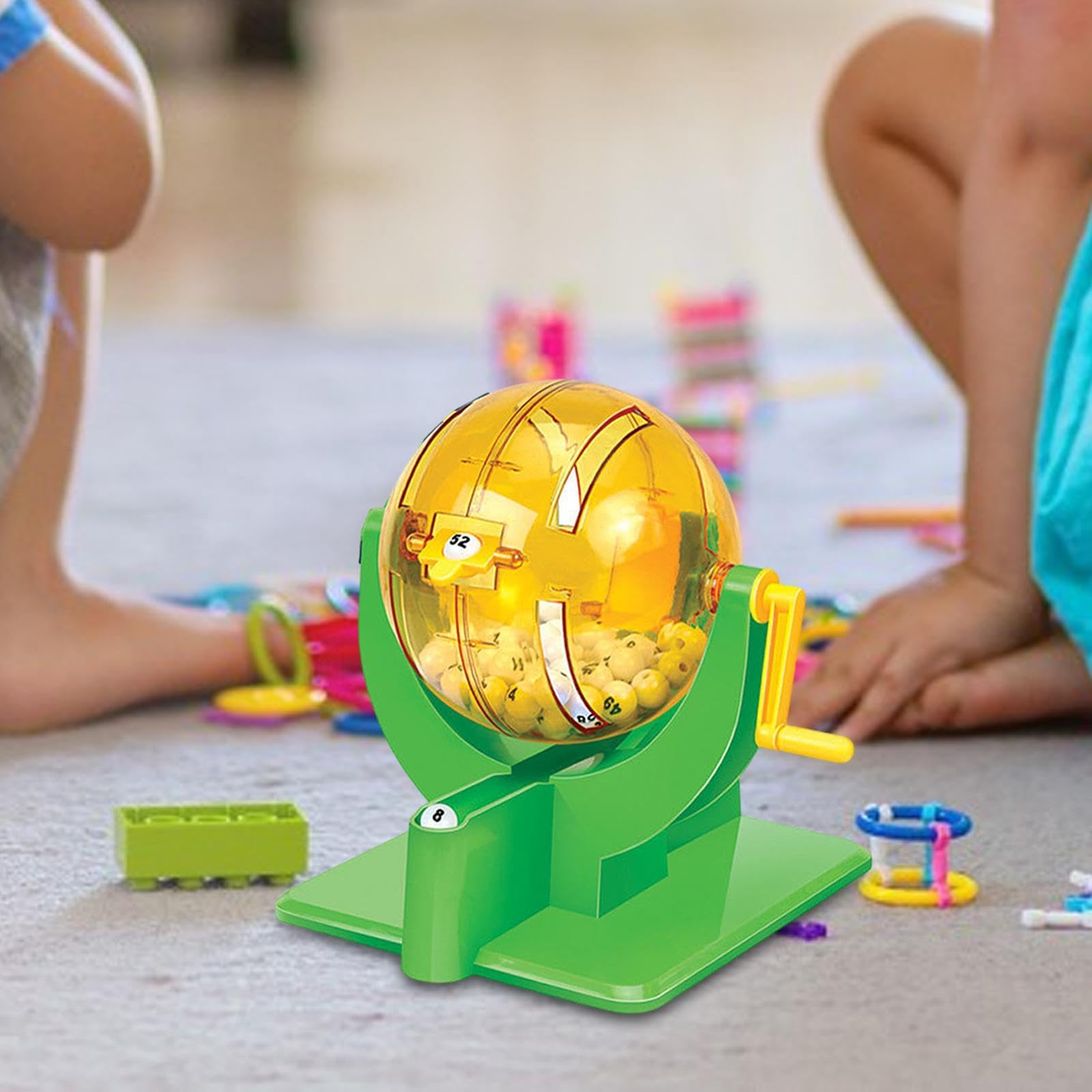 Máquina de Lotería Bingo Juego con 75 Bolas Numeradas Juguete de Jaula Creativa para Interacción Familiar Práctica Educativa y Adecuado para