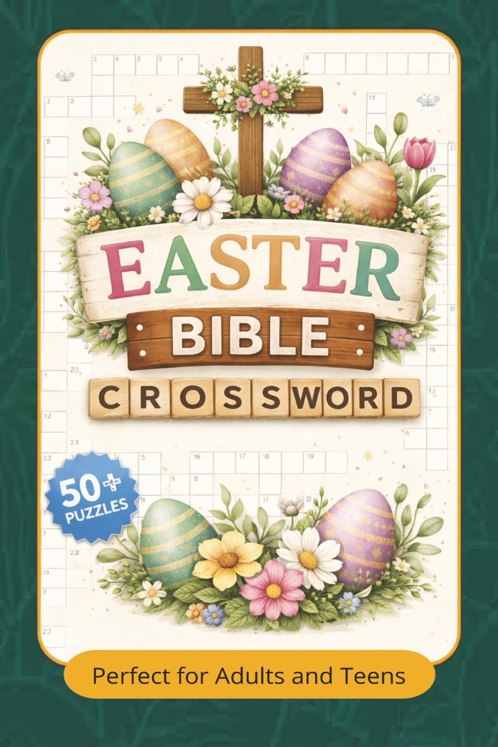 Easter Bible Crossword: Crossword Puzzle | Easter, Bible, Christian | 6x9 inches, 106 pages | 50+ puzzles...perfect gift for Easter, Church activity and Relaxation