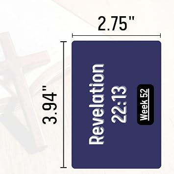 Infassic Bible Verse Flashcards - Weekly Scripture Memorization Cards - Christian Bible Study Youth Group Memory Flash Cards - Multi-Translation, ESV, NLT, NIV, KJV - 2.75 x 3.9