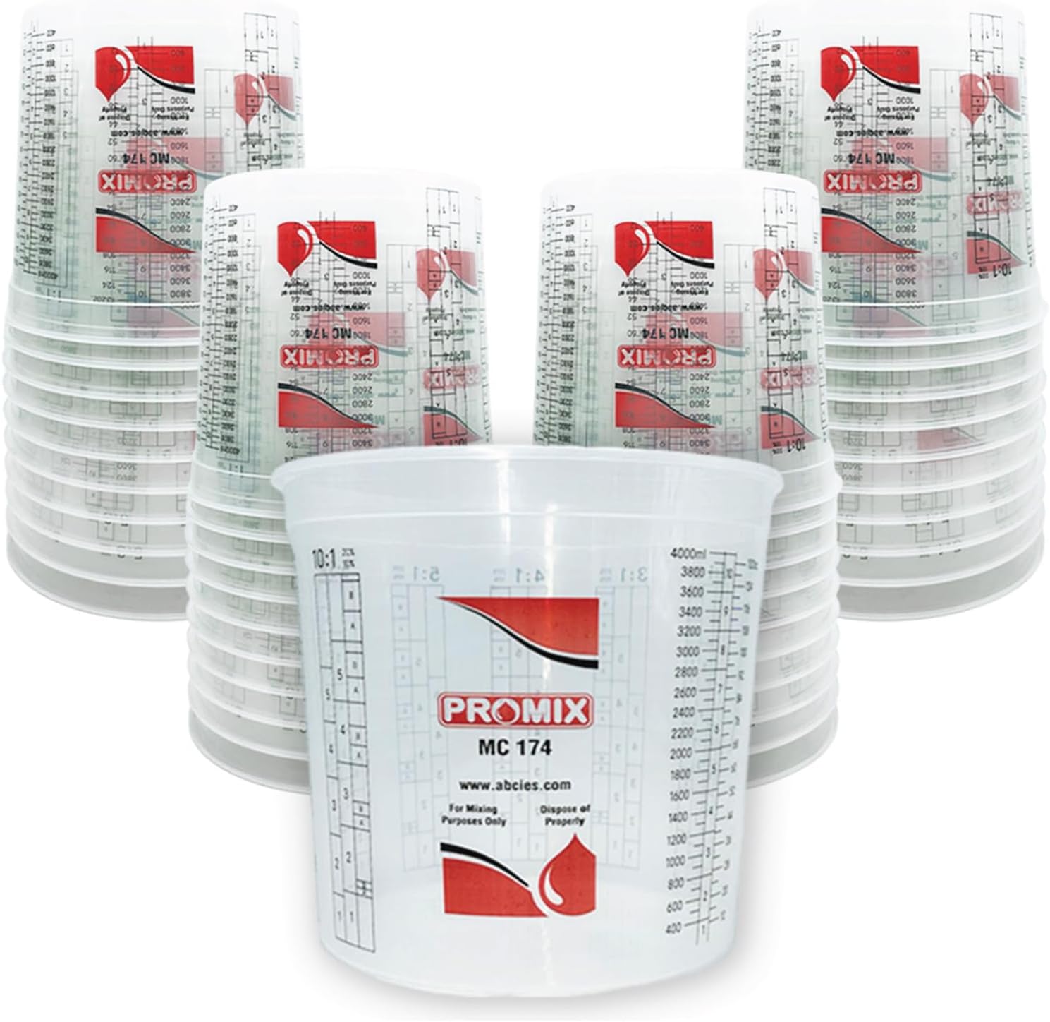 10ct 2.5 Qt E-Z Mix Reusuable Auto Paint Mixing Cups / Pitchers 42500 - Foto 5