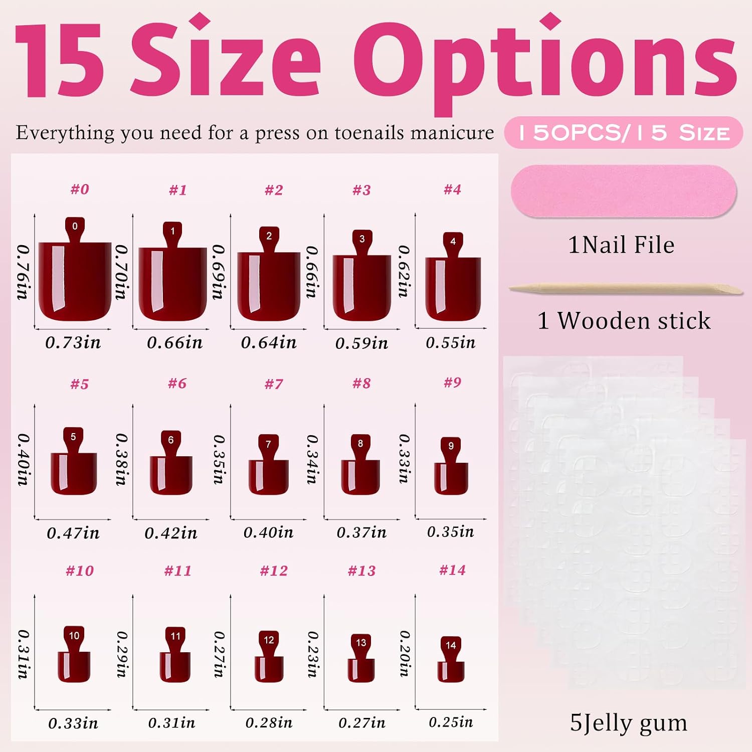 Press on Toenails,Burgundy,Short Square Toe Press on Nails