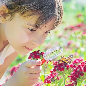 EUYKQNOI Loupe Enfant 10x - Loupe Grossissante Incassable Pour Observer