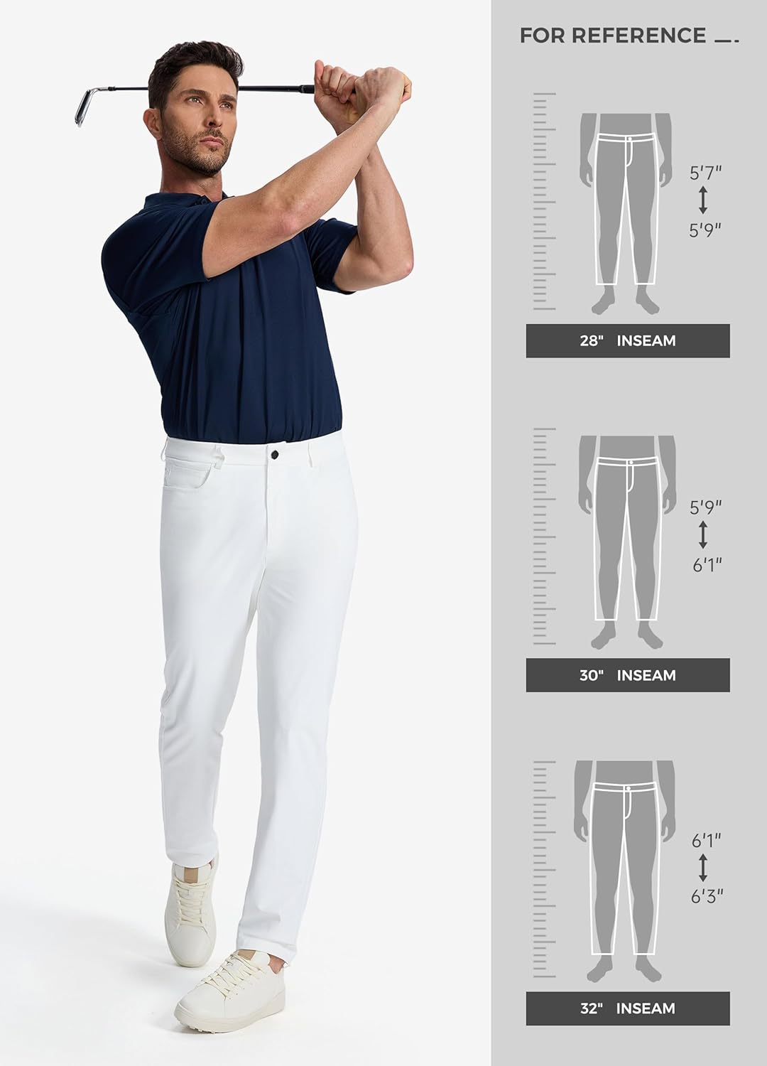 Willit Mens Golf Pants 5 Pockets Stretch Work Dress Pants 28"/30"/32" Lightweight Casual Slacks - Image 6