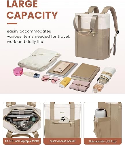 Miniatura 3 de LOVEVOOK Mochila para laptop para mujer mochila de viaje de trabajo para mujer mochila de escuela bolsa de enfermera mochila de computadora para