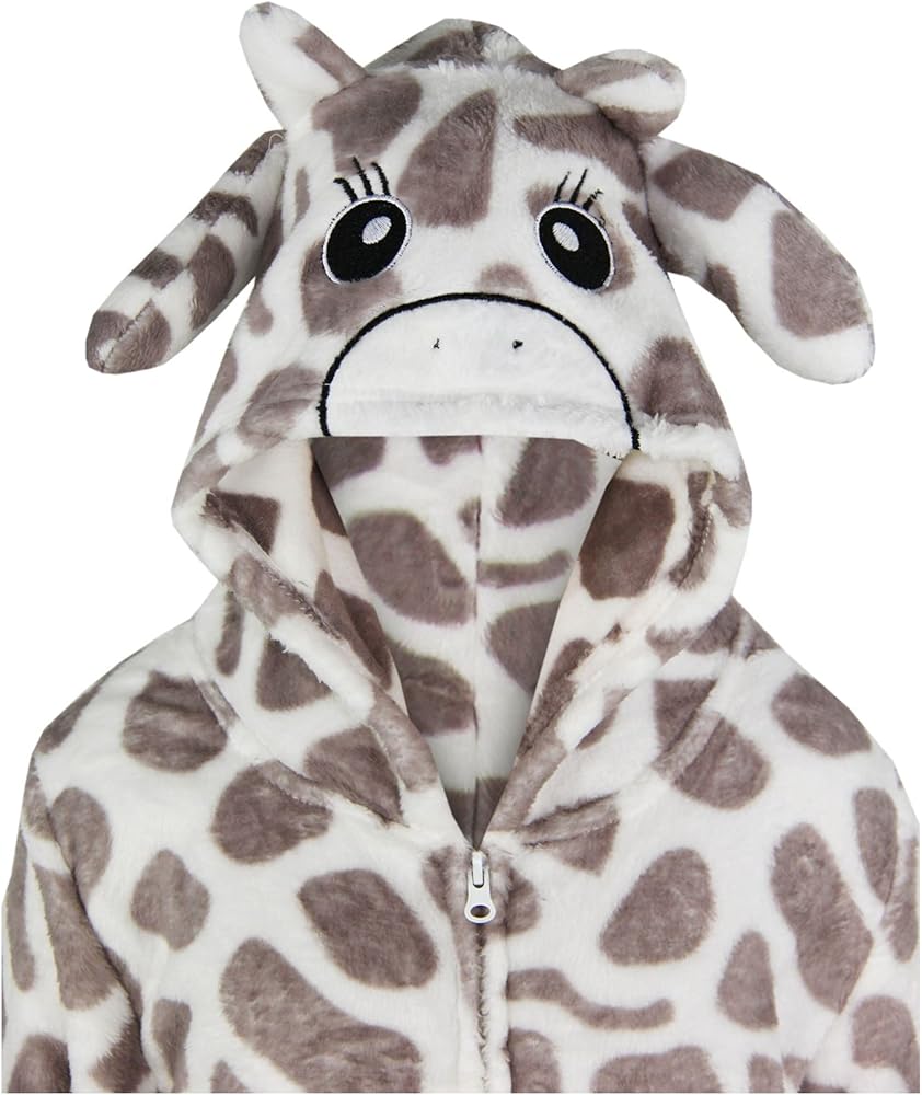 Enfants Filles Garçons Doux Moelleux Animal A2Z Combinaison One Piece Tout En Un