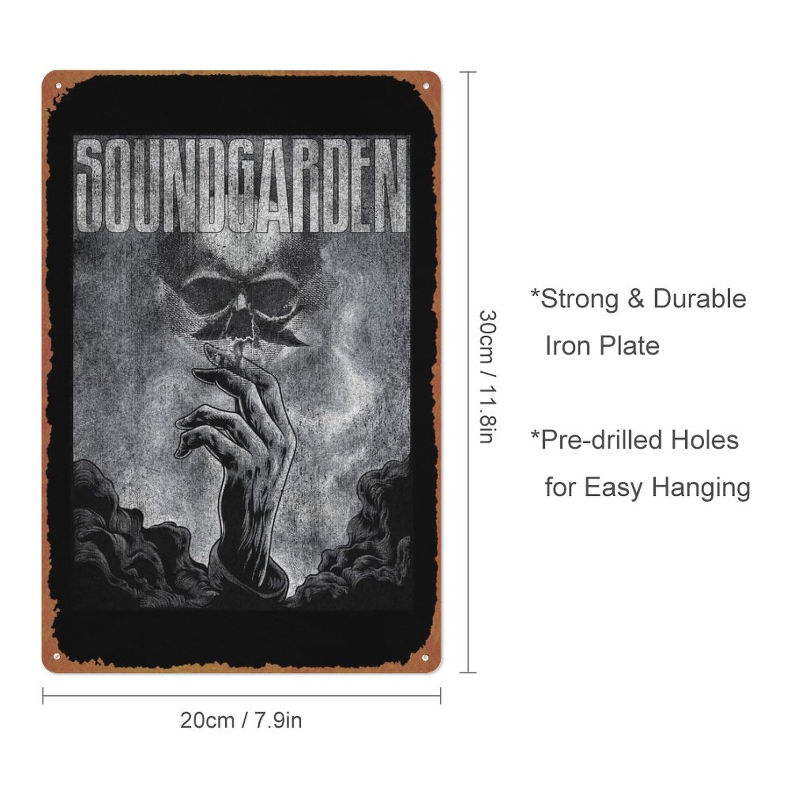 Soundgarden 90s music poster Retro tin Sign Wall Art Decor Metal
