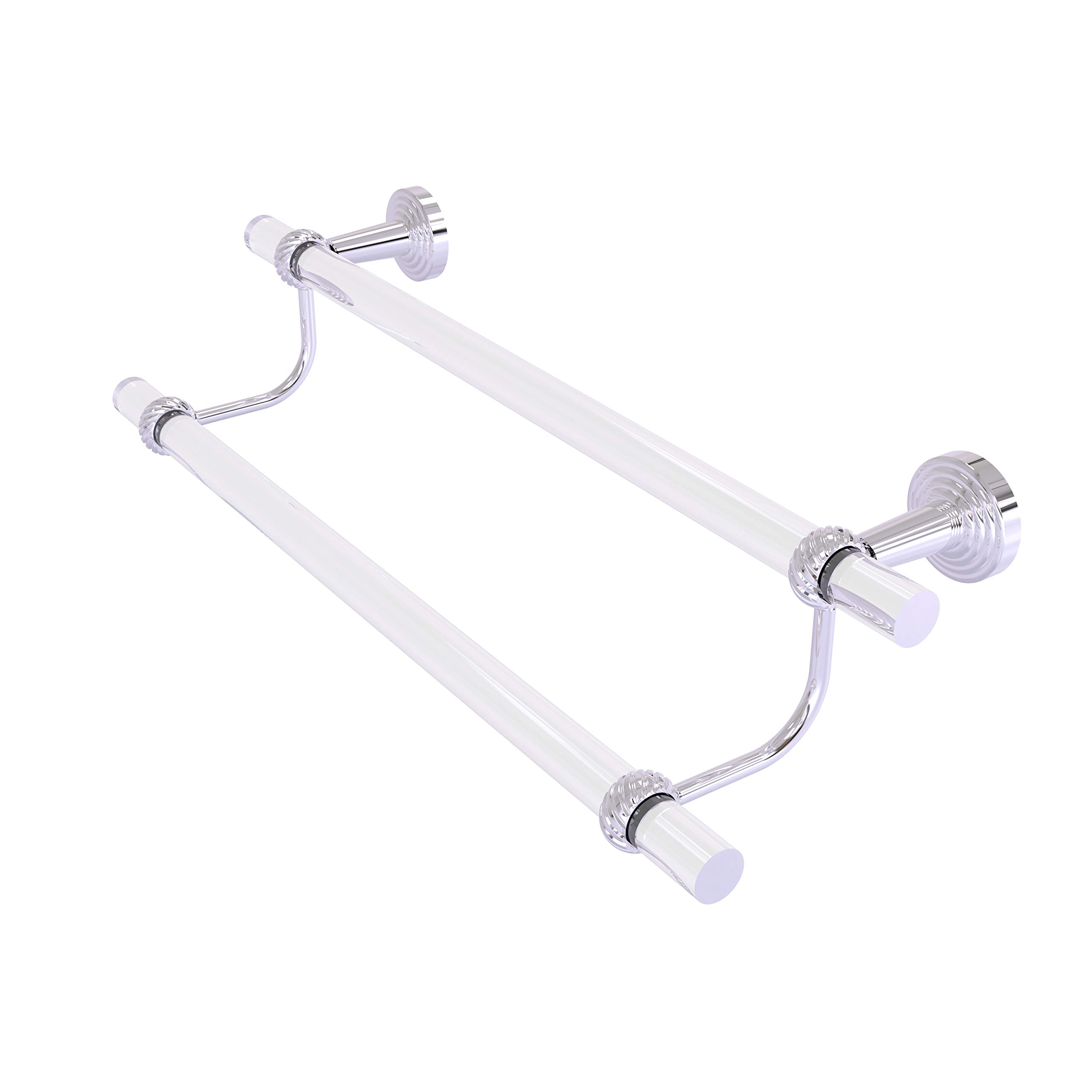 Allied Brass PB-72T-36 Pacific Beach Collection 36 Inch Double Twisted Accents Towel Bar, Polished Chrome