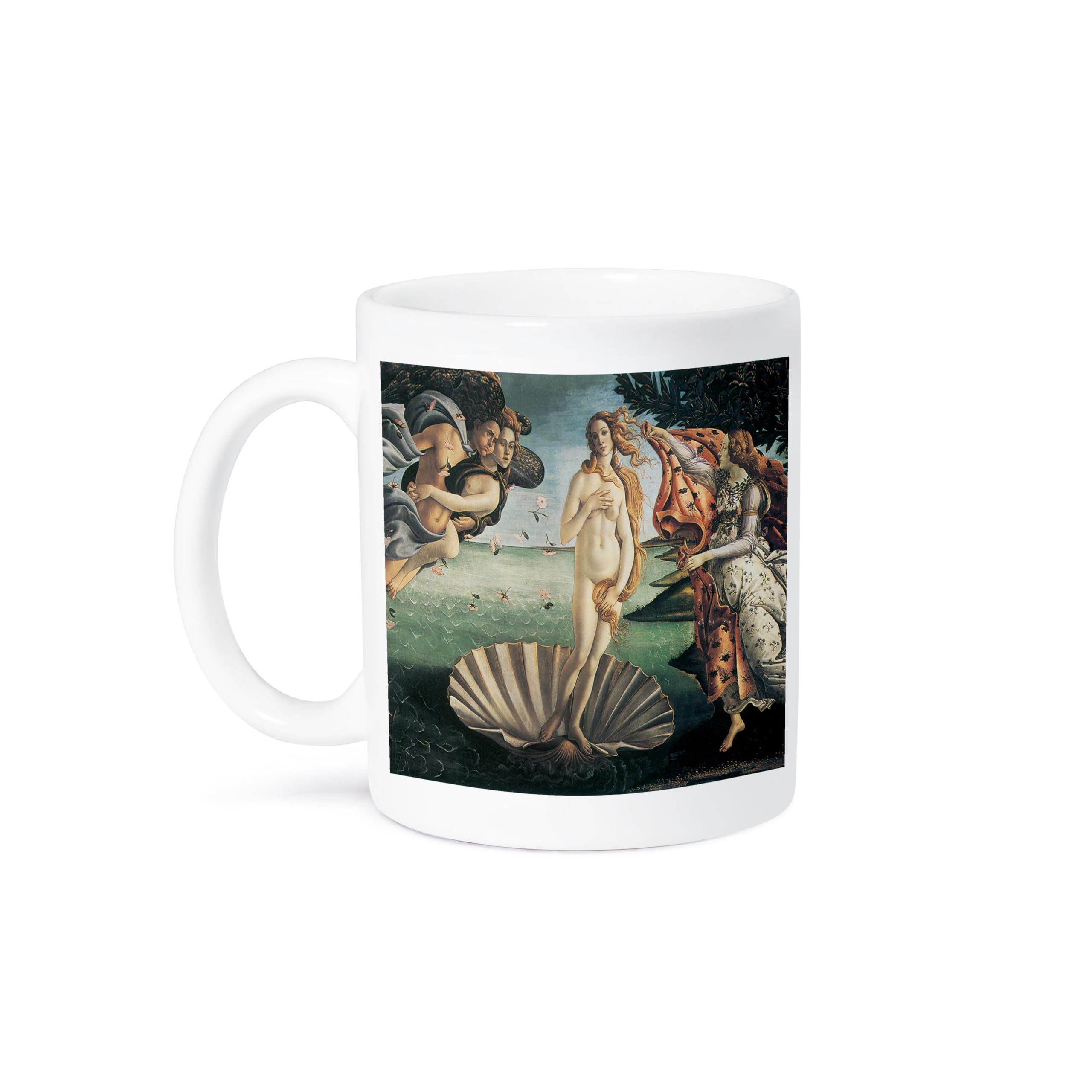 GIVEMEFIVER Birth of Venus by Sandro Botticelli Mug, Ceramic, White, 10.16 x 7.62 x 9.52 cm Printed Coffee and Tea Ceramic Mug- 320 ML Ceramic Coffee Mug 4779