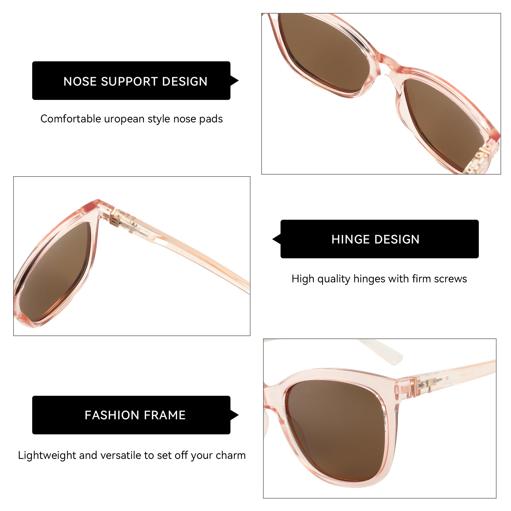 ZENOTTIC Occhiali da Sole Polarizzati per Donne Protezione UV400 Stile Retrò Carino a Forma di Occhio di Gatto