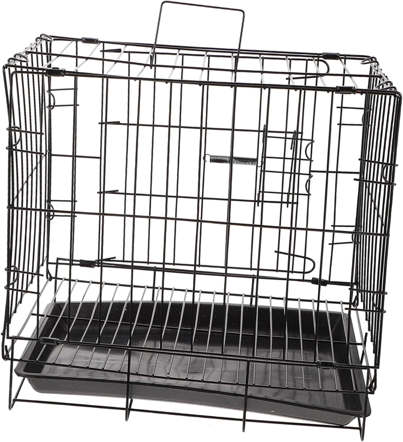 Foldable Dog Kennel with Bite Resistant Iron Wire Pet Crate for Small to Medium Dogs Easy Assembly Indoor Outdoor Cage Shelter for Cats and Puppies