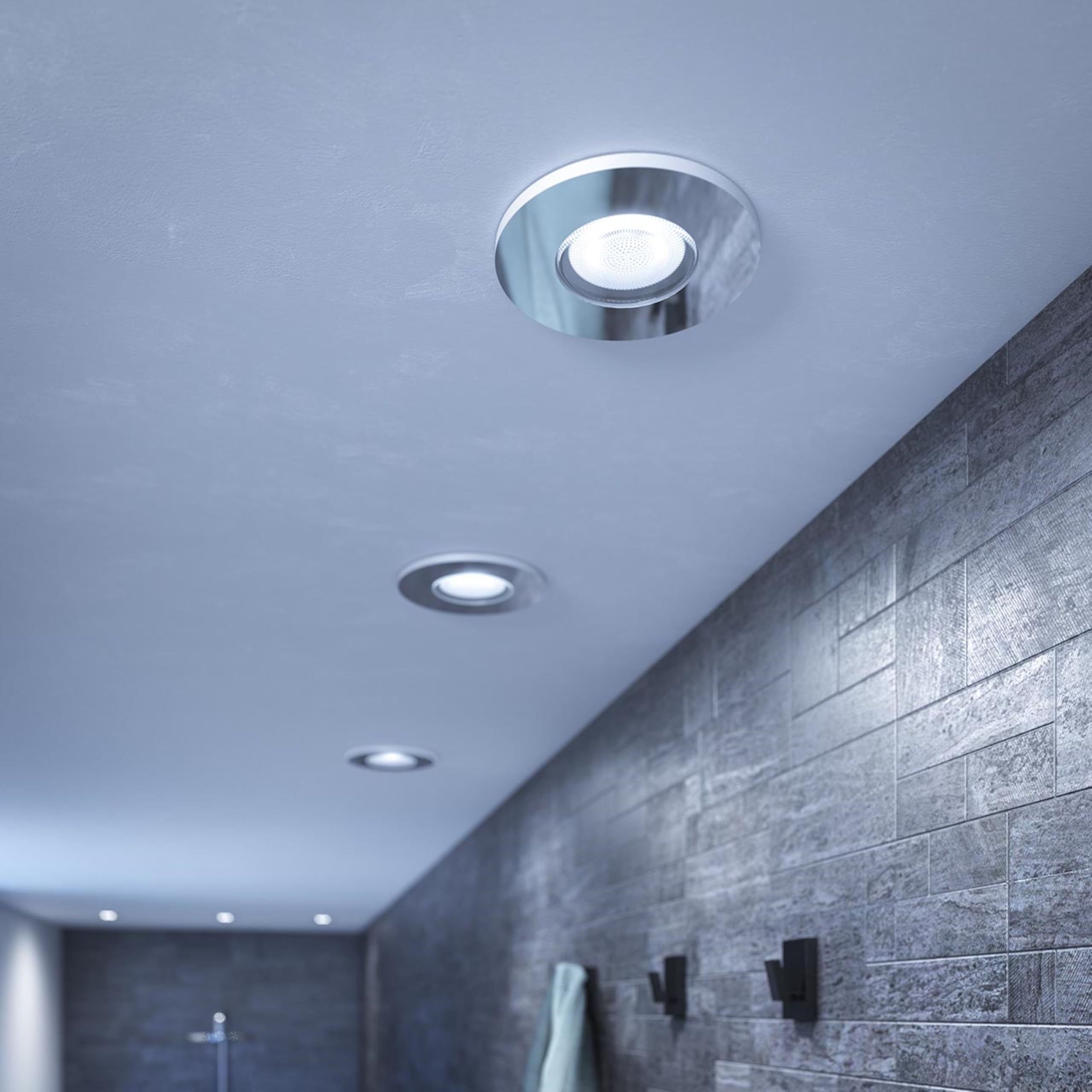 Philips Hue White Ambiance Adore 3er Deckenspots rund silber 3x250lm dimmbar App steuerbar Alexa kompatibel