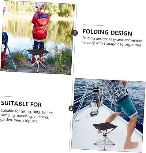 Miniatura 8 de Leisure Fishing Chair Telescopic Folding Stool Portable Camping Stool for Outdoor Activities