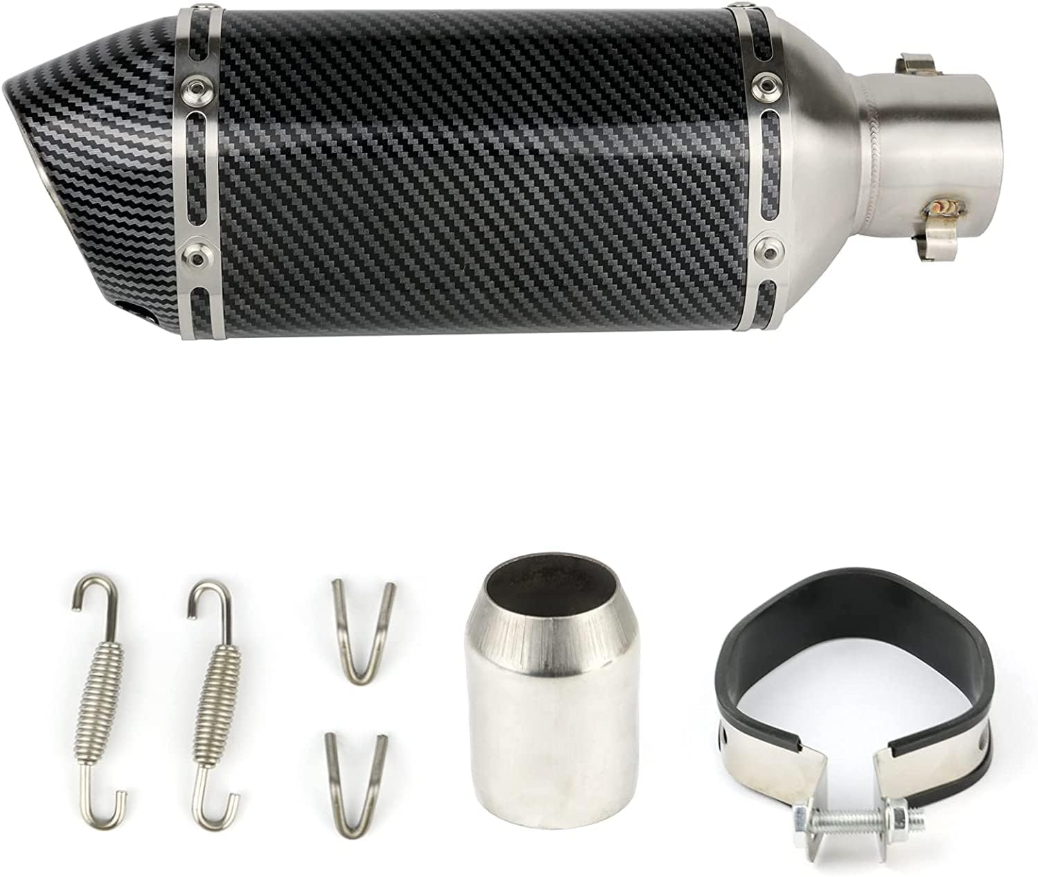 Scudo Termico Per Moto Universale - Coperchio Scala Marmitta In Acciaio, Nero O Argento - Foto 6