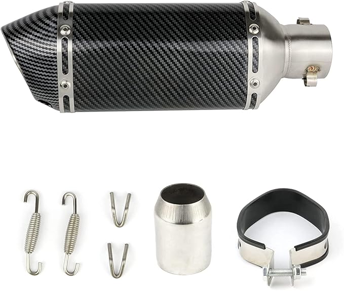 Silencieux D’échappement Universel Pour Mini Moto 49cc, Noir Mat, Neuf