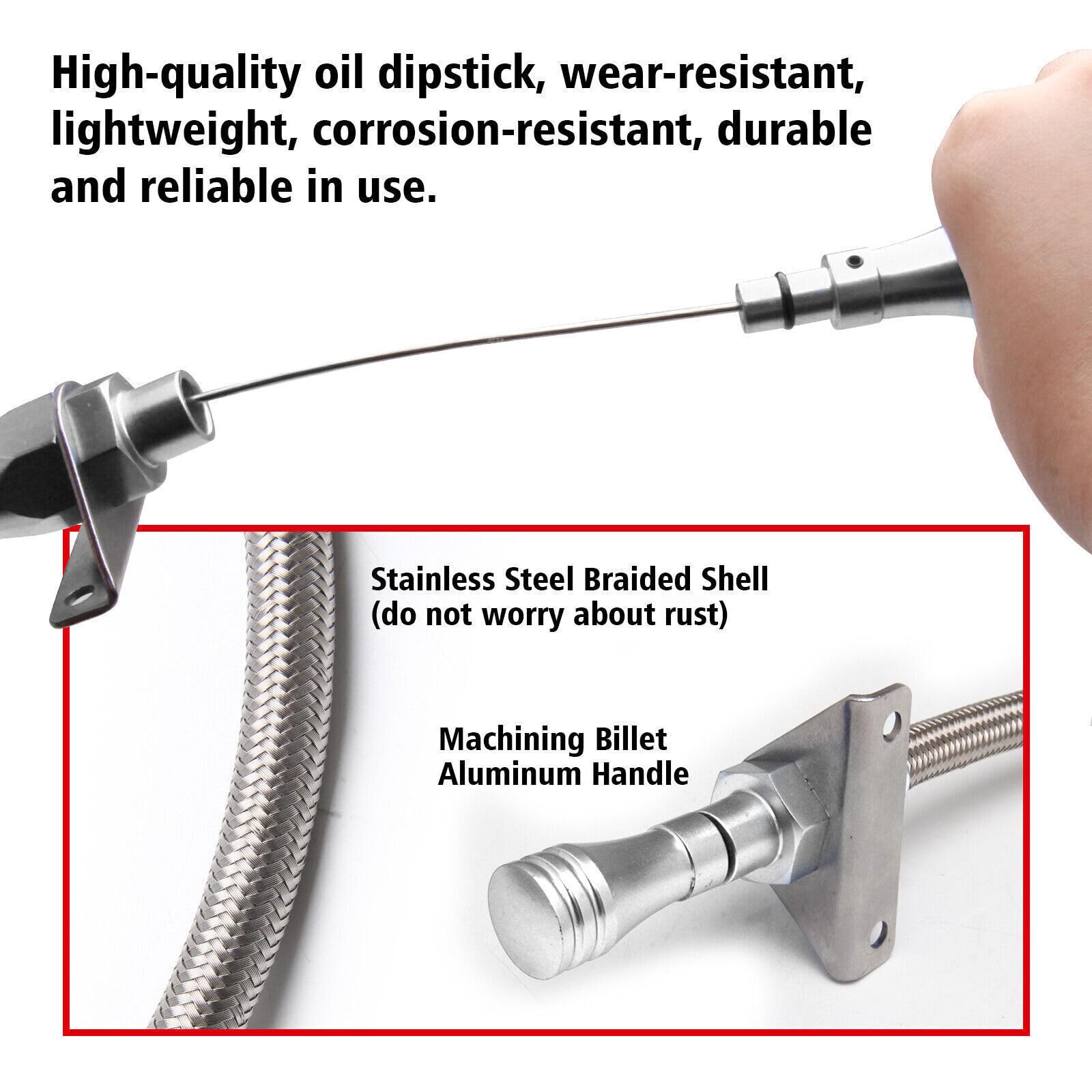 Flexible Transmission Dipstick Tube Compatible With Chevy, GM