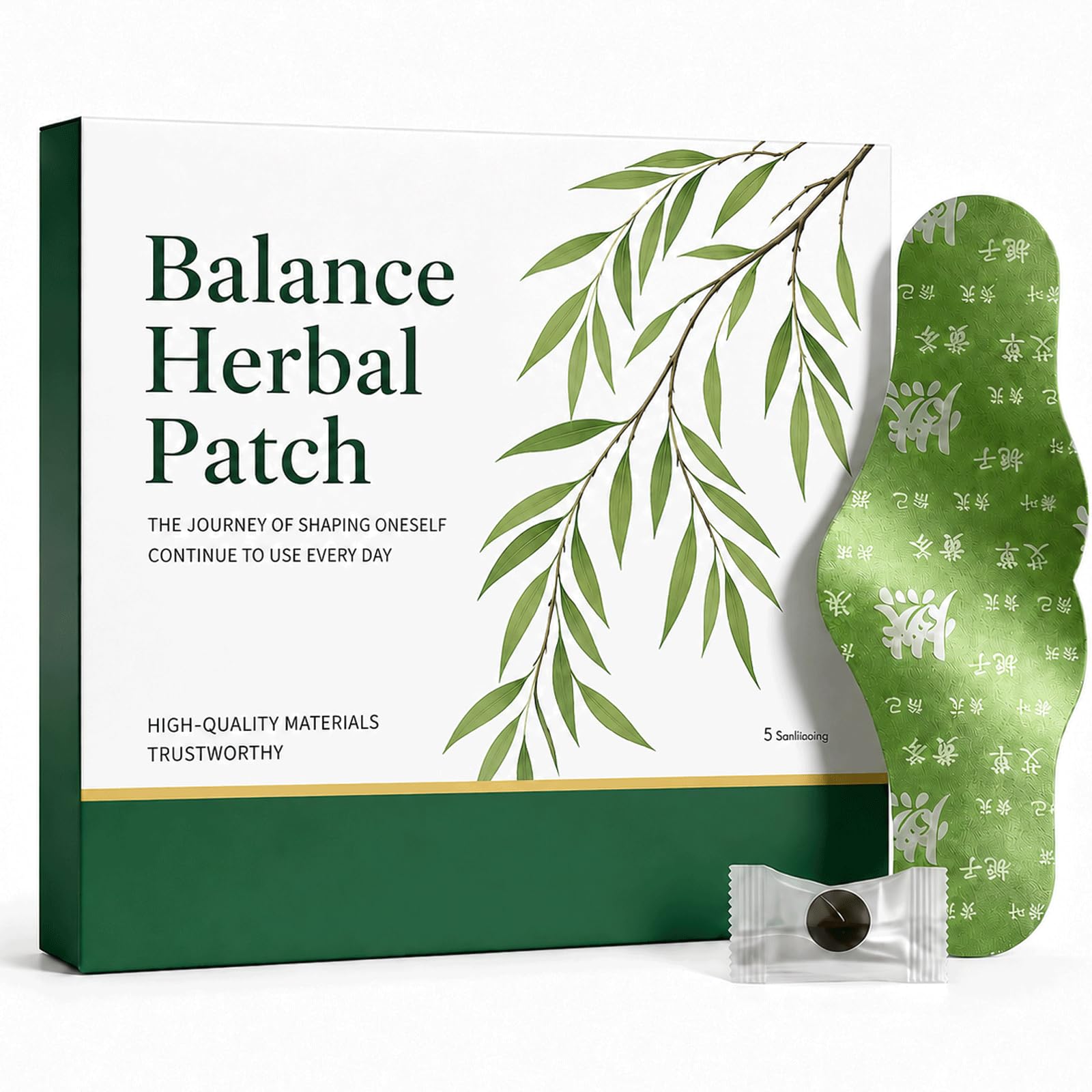 Japanese Herbal Balance Patch, Plant Herbal Navel Period Patches for Menstrual Cramps Relief, Bloating & Abdominal Comfort, Comfortable & Breathable Adhesive Design, Portable to Daily Usage