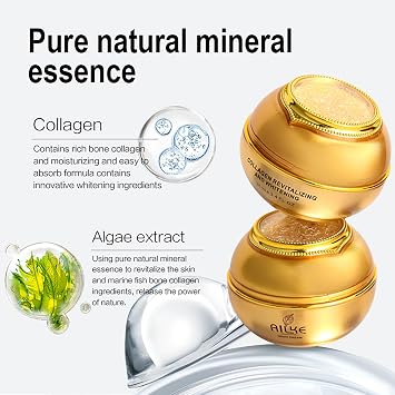 AILKE Skin Glowing Day & Night Face Cream, Clean Skin, Nourishing, Boost Radiance, With Algae Extract, Collagen, Clean Stains For Men And Women