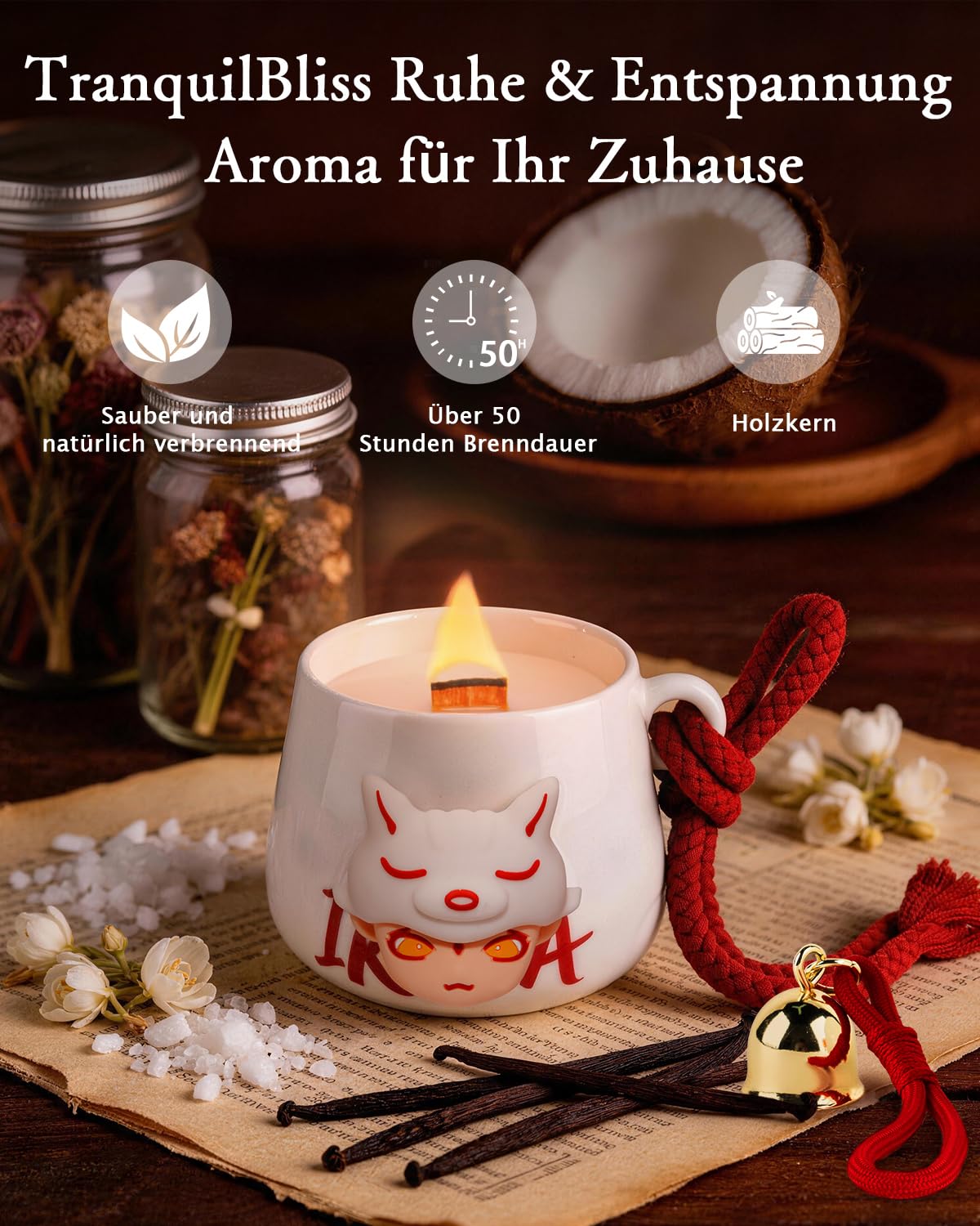 Duftkerzen | Große Aromatherapie-Kerzen | Dekorative Haushaltskerzen für Frauen, Mädchen | Lang brennende Duftkerzen für zu Hause zur Entspannung, für Yoga, Aromatherapie und Stressabbau