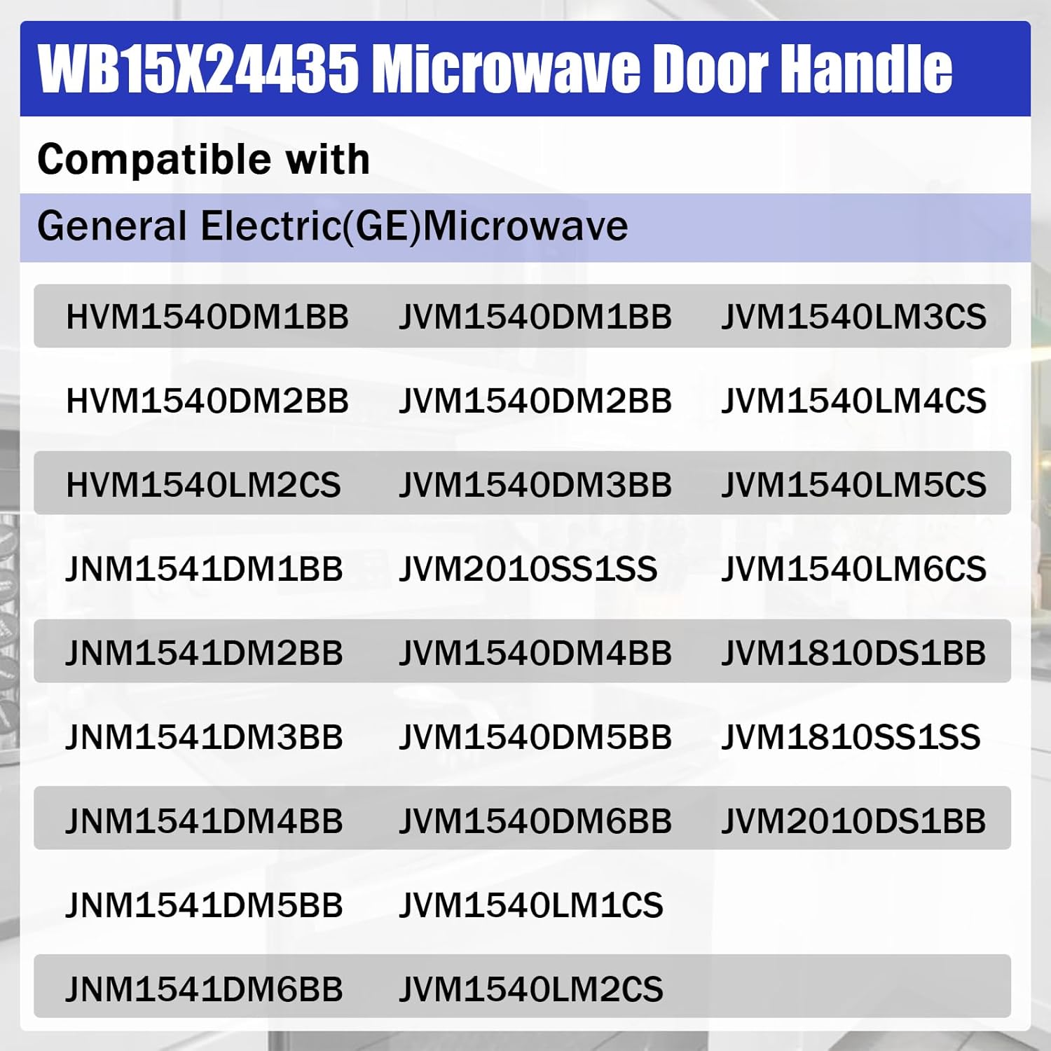 Upgrade WB15X24435 Microwave Door Handle - for GE Microwave, Replacement WB15X10216 AP5957851 PS10065137-2 Pcs