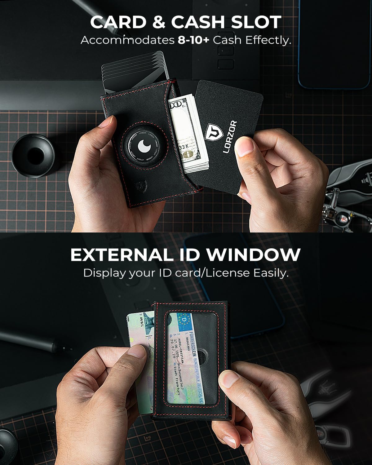 Wallet with transparent ID window