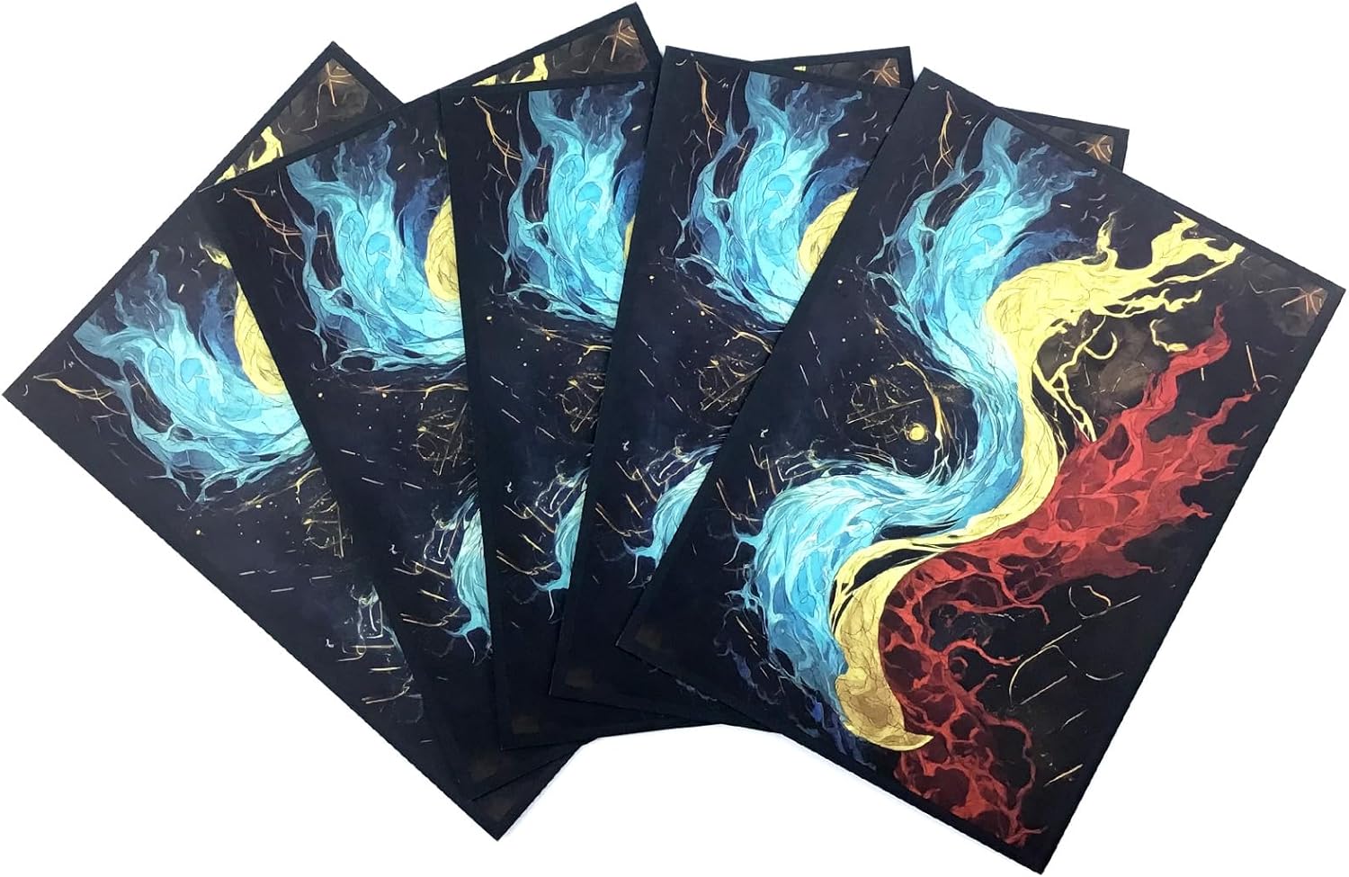 100 pcs Card Art Sleeves Compatible with MTG 66mm*91mm Art Matte, Fit Standard Size Cards Fantasy Series (Basic Land)