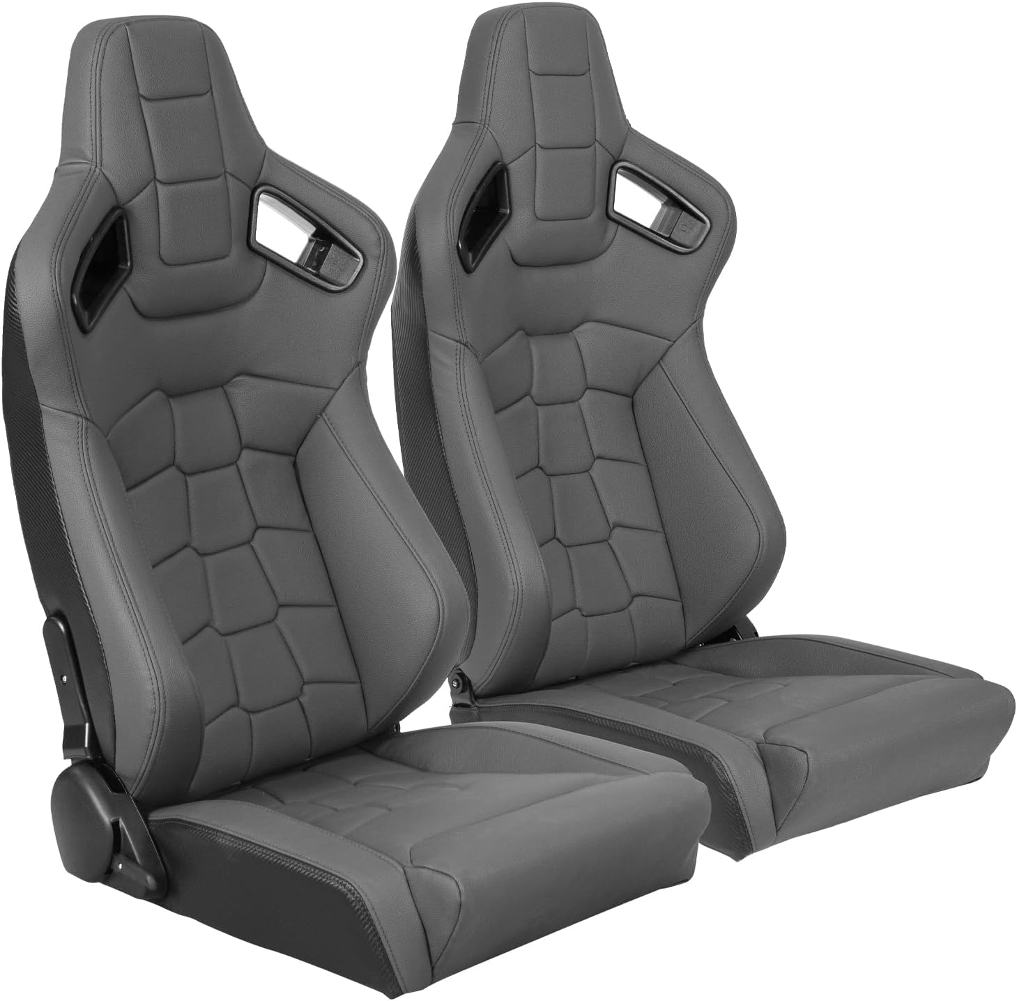 WIILAYOK 2 Pieces Racing Seats, Universal PVC Leather