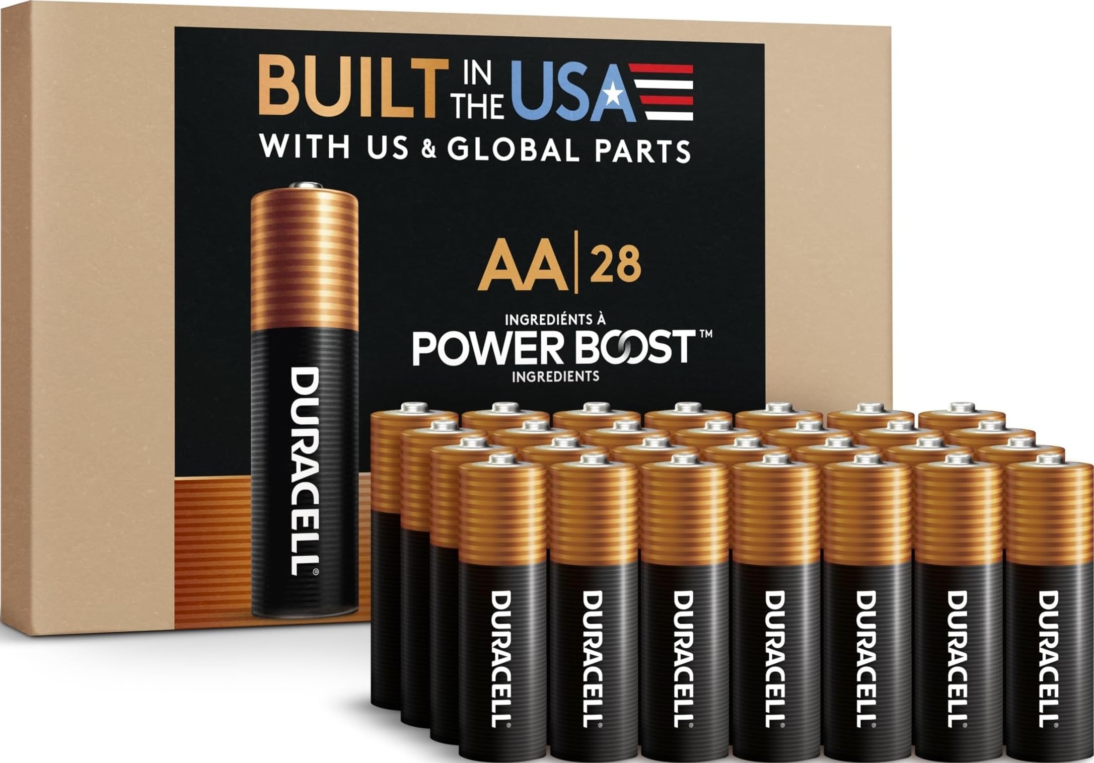 Duracell AA Alkaline Batteries, 28 Count