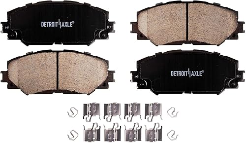 Miniatura 240 de Detroit Axle - Rotores de disco delantero de 10.827 in + pinza de freno lateral del pasajero de repuesto para Toyota RAV4 Prius V Lexus HS250H Scion