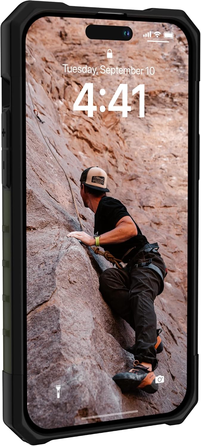 URBAN ARMOR GEAR UAG Designed for iPhone 14 Pro Max Case Green Olive 6.7" Pathfinder Slim Lightweight Shockproof Dropproof Rugged Protective Cover Compatible with Wireless Charging