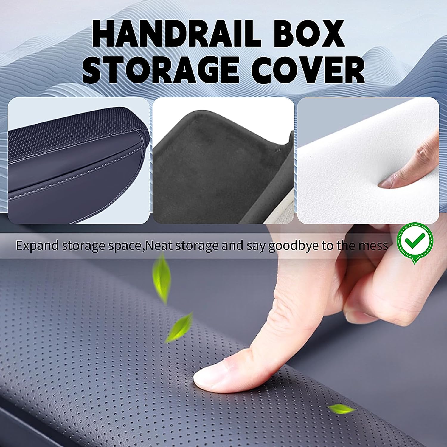 Auto Accessories for Toyota Sienna LE,XLE,XSE,Limited,Platinum,Woodland 7/8 Passenger 2021-2025 Center Console Cover Armrest Pad Protector Armrest Box Cover Accessorie (Black)