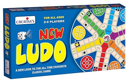 Creatives New Ludo Board Game (Multi-Color, 25 Pieces)