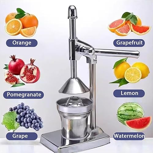 Miniatura 3 de Exprimidor manual de jugo de acero inoxidable, exprimidor de limón cítrico resistente para naranja y lima, fácil de limpiar, ayudante de cocina en