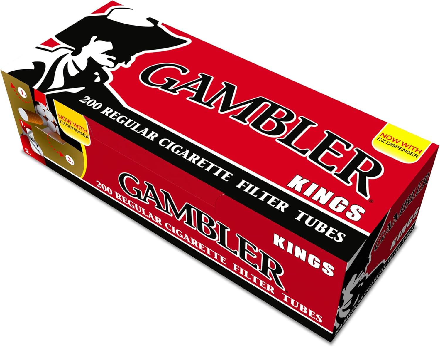 Gambler REGULAR KING SIZE RYO Cigarette Tubes 200ct Box (5 Boxes)