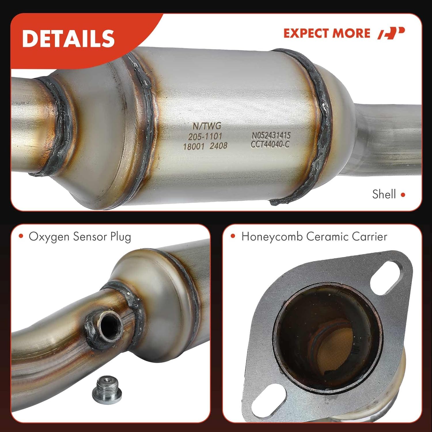 A-Premium Rear Catalytic Converter with Gasket Kit Direct-Fit Compatible with Mazda CX-5 CX5 2013-2021, 2.0L 2.5L, AWD Only, E.P.A. Compliant