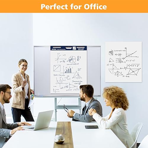 Miniatura 6 de Almohadillas adhesivas de caballete con papel autoadhesivo, 30 hojas por bloc, papel grande para profesores (25 x 30 pulgadas, 12 paquetes)