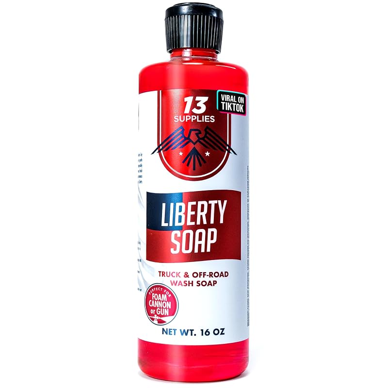 Sabão Automotivo Liberty Cherry Pie com pH Neutro para Canhão de Espuma, Pré-lavagem de Caminhões e Veículos Off-Road, 473 mL