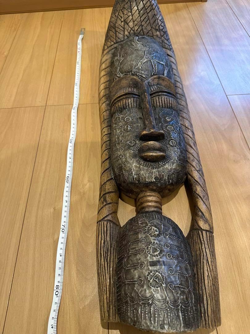 木製彫刻 お面 アフリカアート 木製彫刻 お面 アフリカアート