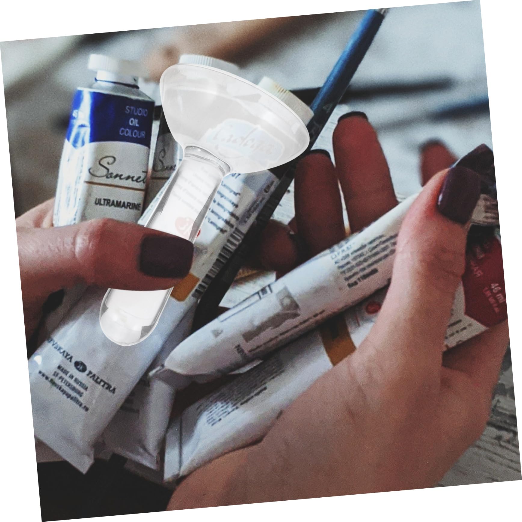 Pilon Et Mortier En Verre Pour Pigments - Broyeur Peinture Manuel - IWOWHERO