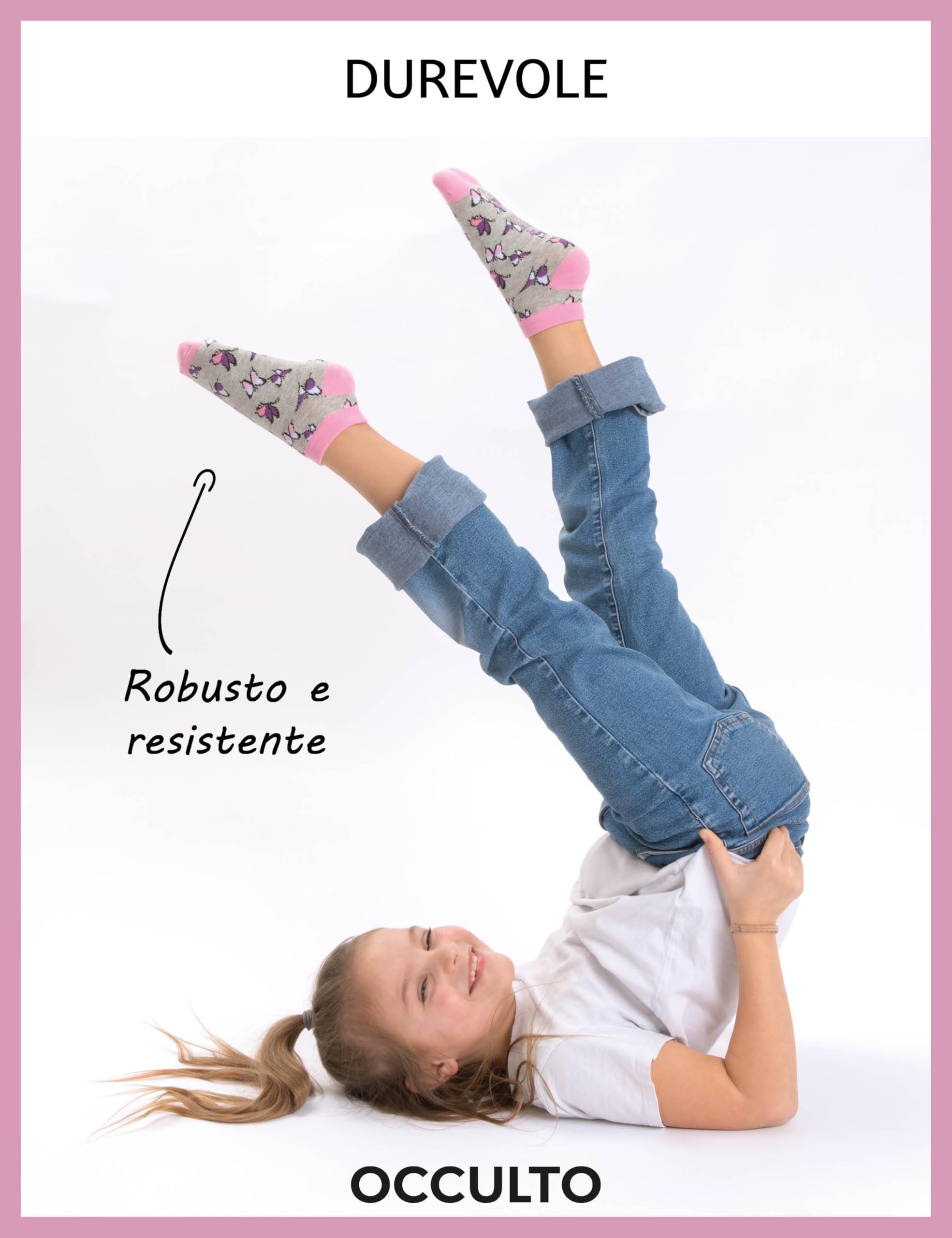 Occulto Calzini Corti Motivo Bambino e Bambina Pacco da 10 (modello: Motivo)