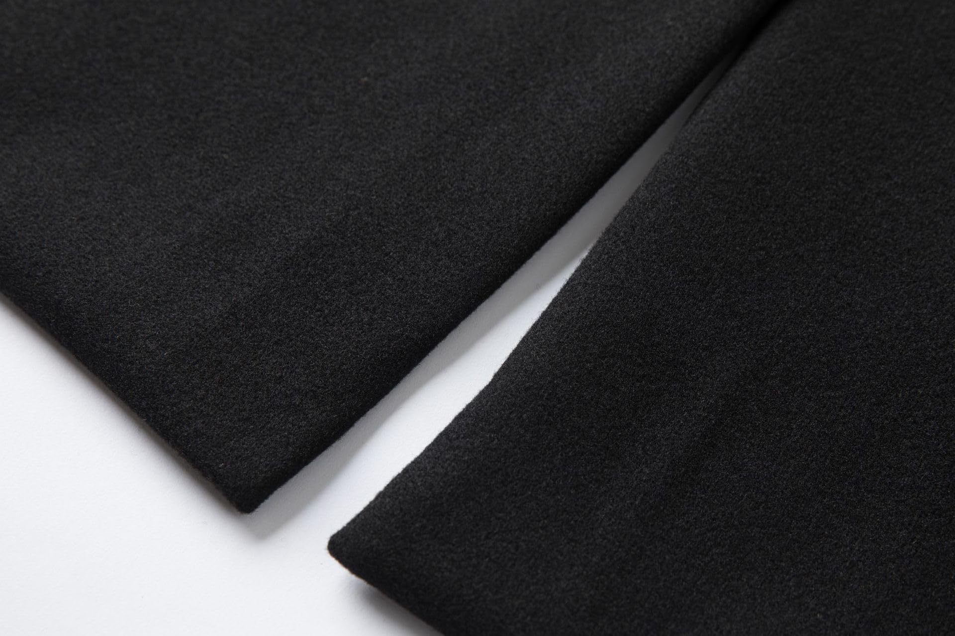 Długi trencz męski, ciepły zimowy trencz, dwurzędowa kurtka Peacoat, kurtka z kieszeniami, gruby, biznesowy, na co dzień, slim fit, klasyczny płaszcz, odzież wierzchnia (czarny, S), Czarny, S